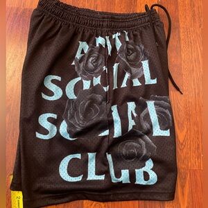 Anti social social club shorts - size medium
